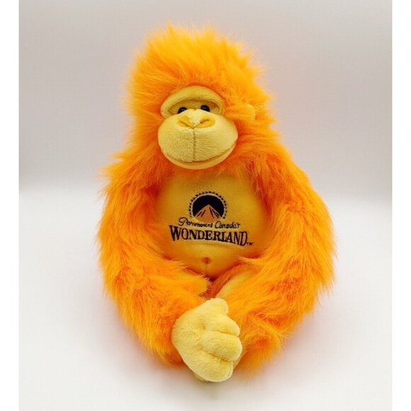 Paramount Canada Wonderland Stuffed Plush Fluffy Furry Orange Monkey Ape Gorilla - Picture 1 of 5